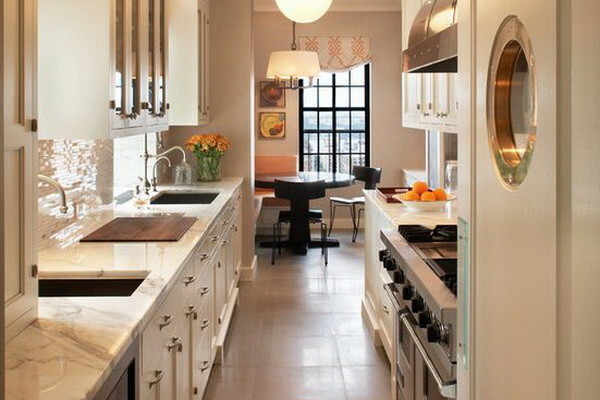 Design elongated kitchen