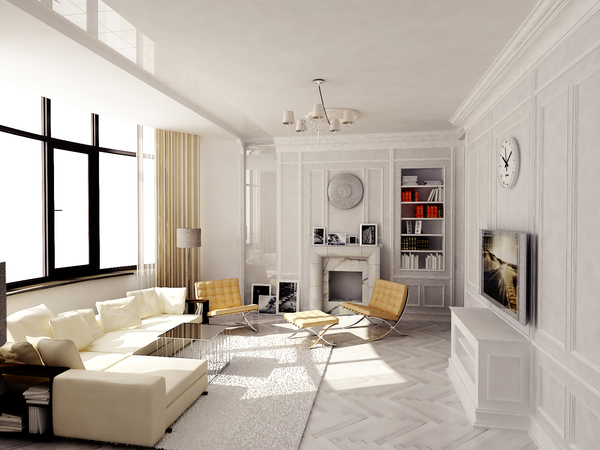 Diseño interior del apartamento de dos dormitorios