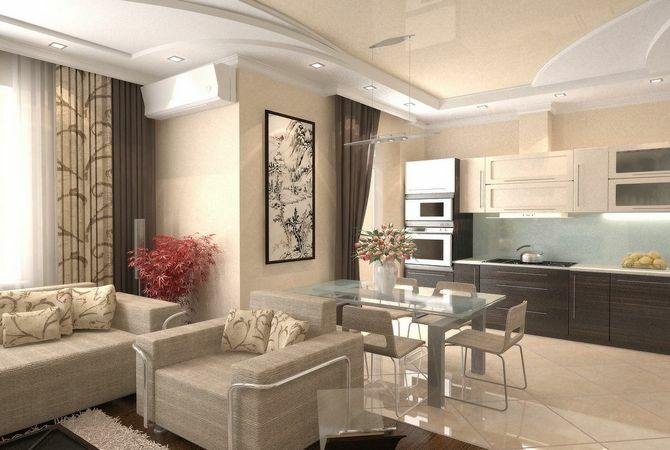 Das Design einer typischen Zwei-Zimmer-Wohnung