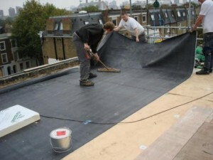Repair of roll roofing