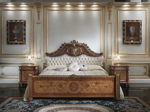 Italijos miegamasis: baldų komplektą Klasika, Rusijos gamintojas, foto modernus baltumo spintelė