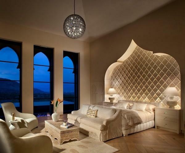 Eastern interior is a luxury and an abundance of expensive fabrics