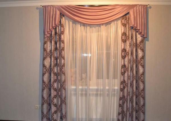 Using curtains, you can visually expand the narrow window