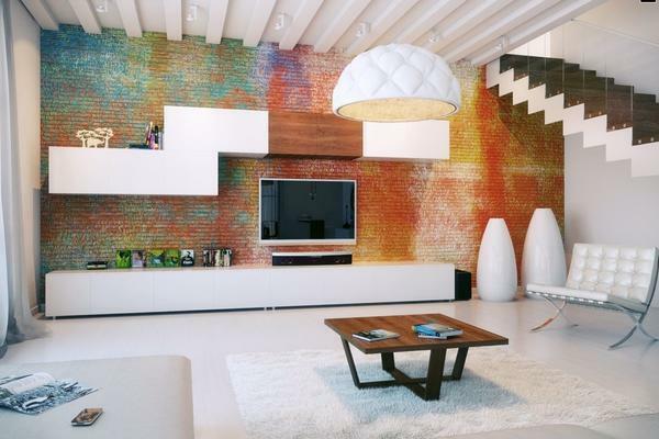 Wallpaper a loft stílusú - ez egy új tervezési módszer, szimulálja a durva téglafal, rosszul vakolt felület, illetve fém gerendák