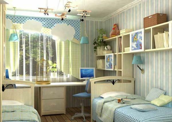 A bedroom for two boys can be made very stylish, the main thing is not to clutter the room with furniture