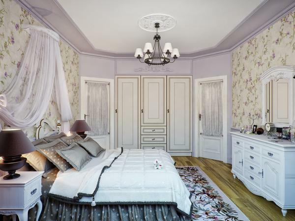 Entwerfen Sie ein Schlafzimmer-Wohnzimmer modernen Ideen Photo 2017: Im Stil der Provence, im skandinavischen Raum, Dachboden und klassische