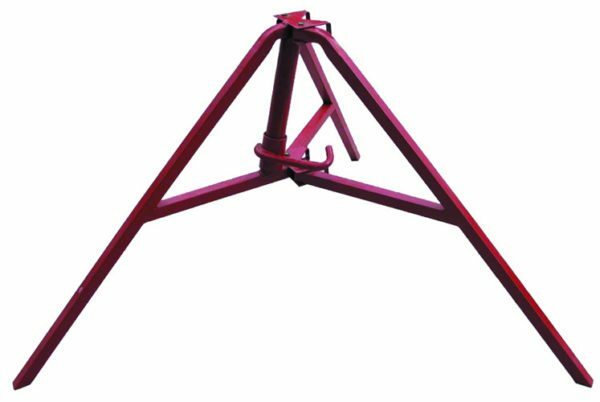 Metal tripod stand expands the contact area with the ground, thus increasing its stability