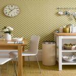 Wallpaper in the kitchen: the variety of color palettes wall covering