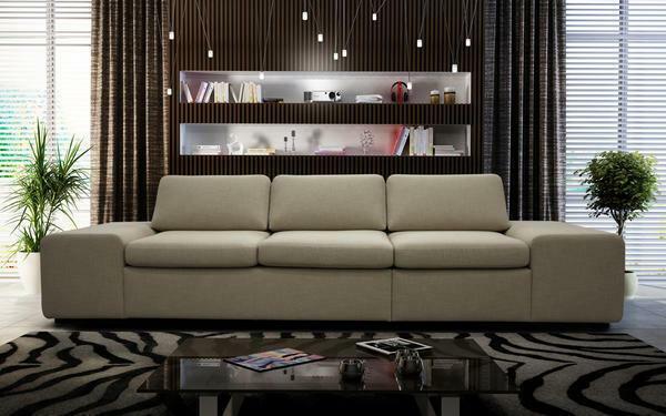 sofa besar untuk ruang tamu: 3 meter panjang, foto langsung di pedalaman, tempat tidur yang lembut besar