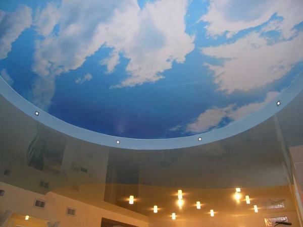 Stretched ceiling is not only reliable and practical, but also beautiful