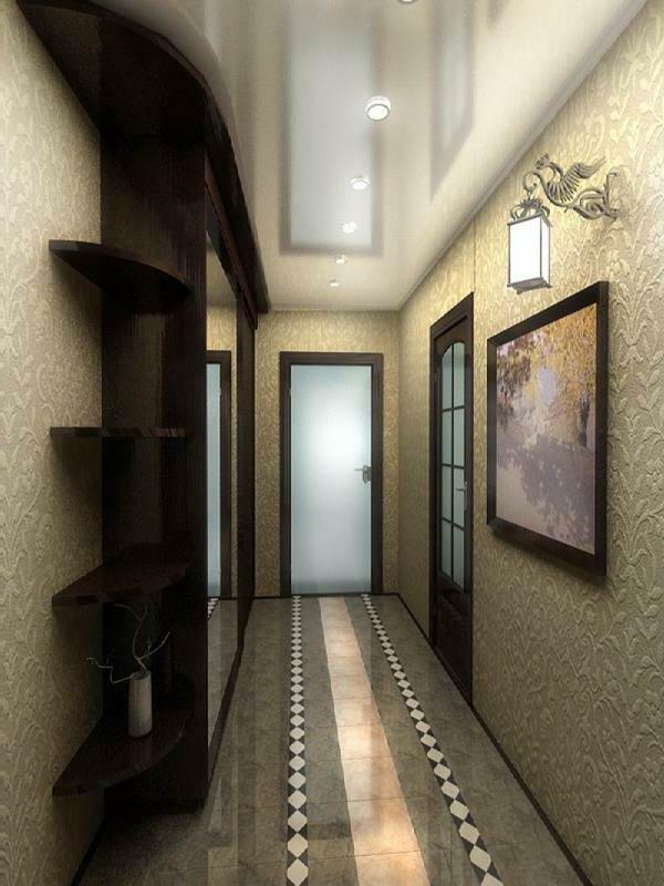 Furniture untuk koridor sempit dapat menemukan tidak hanya cantik, tapi juga fungsional