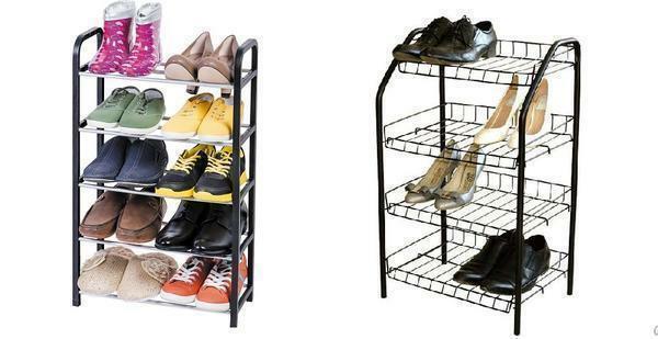 Staircase - an excellent solution for storing shoes in the hallway