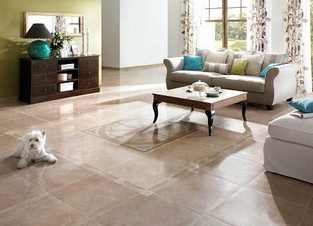 azulejo piso é perfeito para a sala de estar, porque tem uma boa estética e propriedades de desempenho