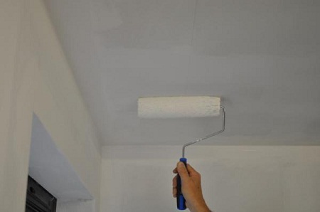 Coating of the ceiling surface.