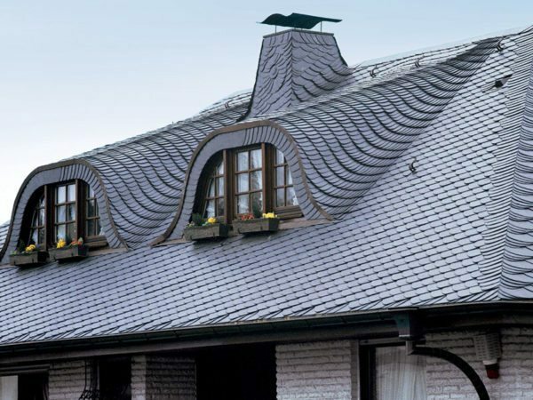 Slate tiles - durable, but very expensive roofing
