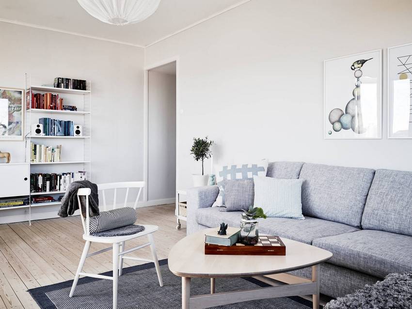 living room design, progettato in tonalità di grigio