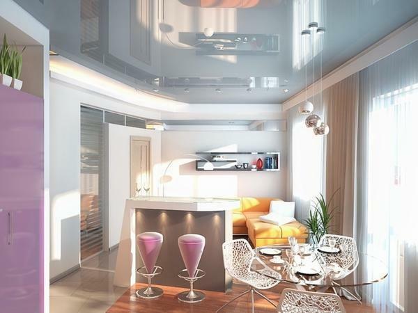 Bar tabula - ideāls risinājums zonējuma dzīvojamā istaba un virtuve