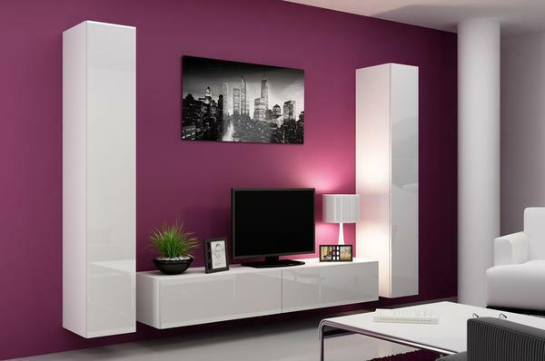 Modular system for the living room has a number of advantages, among which a large selection of models and a pleasant price
