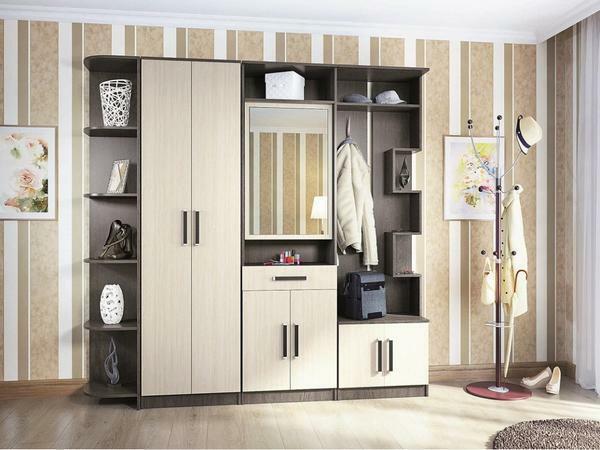 Modular hallway is organized for the owners by all the rules of increased functional comfort, and its original layout is completely identical to other furniture designs