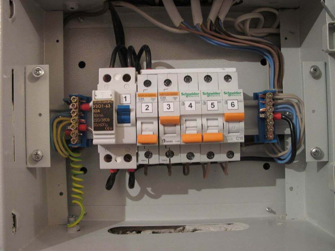 Automatiske maskiner i leilighetens elektriske panel
