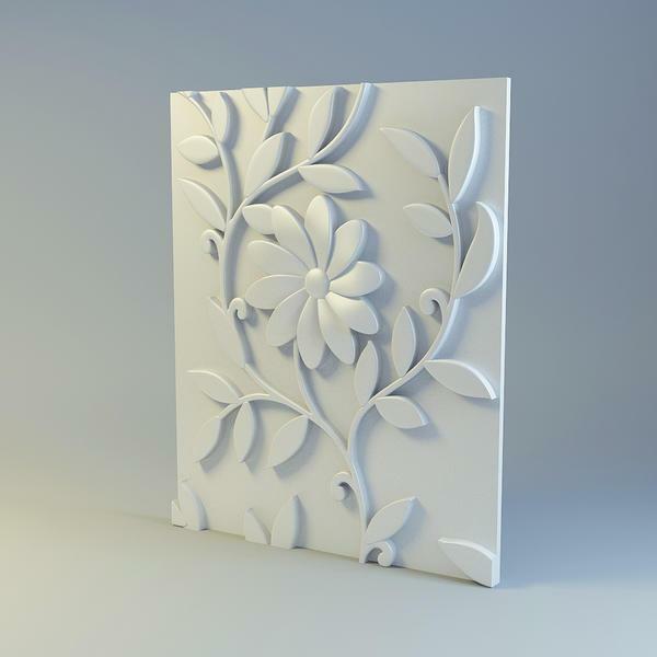 A panel made of plaster is created in several stages