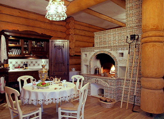 Italų stiliaus virtuvės interjeras