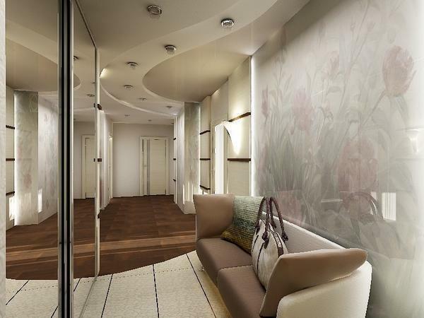 To decorate the modern hallway, high-quality materials should be used