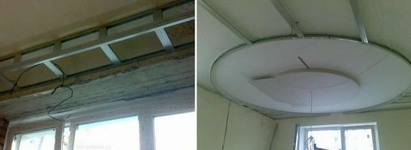 Glavne faze instalacije na stropu gips - obilježavanje stropnih obloga i okvir za ugradnju