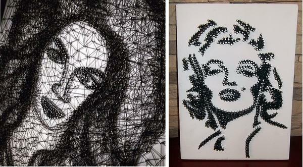 You can diversify leisure by mastering an entertaining process of making portraits of black threads. Created by hands unique creations will help immerse the house in the atmosphere of the holiday