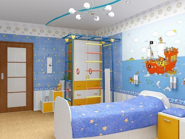 You can design a room with a child who will tell you what kind of wallpaper he likes most