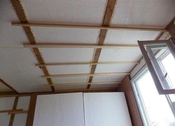 When making a crate, it is not necessary to fasten many wooden beams, since the siding ceiling has a low weight