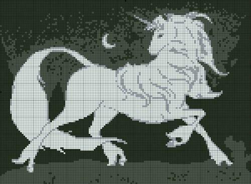 For beginners, monochrome cross stitching technique