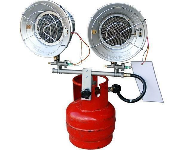 Grijanje na plin je da su staklenici instaliran na obodu infracrvenih plinskih plamenika ili grijača