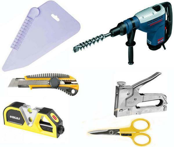 To carry out the installation of a stretch ceiling, a number of tools