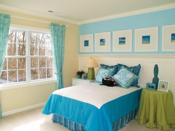 Refresh the interior and make it interesting to you will help turquoise curtains of light shade