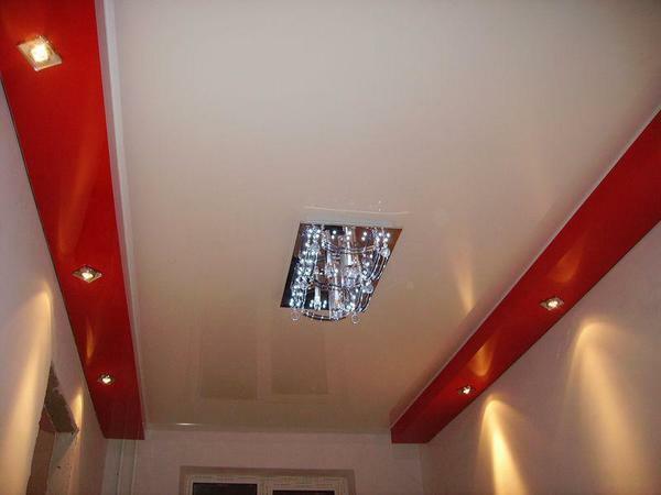 Montaža spuštenih stropova platnu: foto, udaljenosti i širine, sve strop, boje