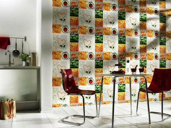 Kitchen wallpaper should be practical, washable, safe