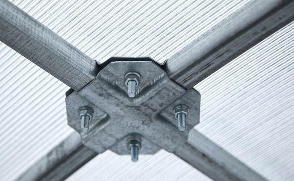 Befestigungselemente für Gewächshäuser Polycarbonat kann aus Stahl oder Aluminium hergestellt werden