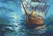 1683 לילה-ים-בנוף-תמונה-על-בד מגה פיקסל