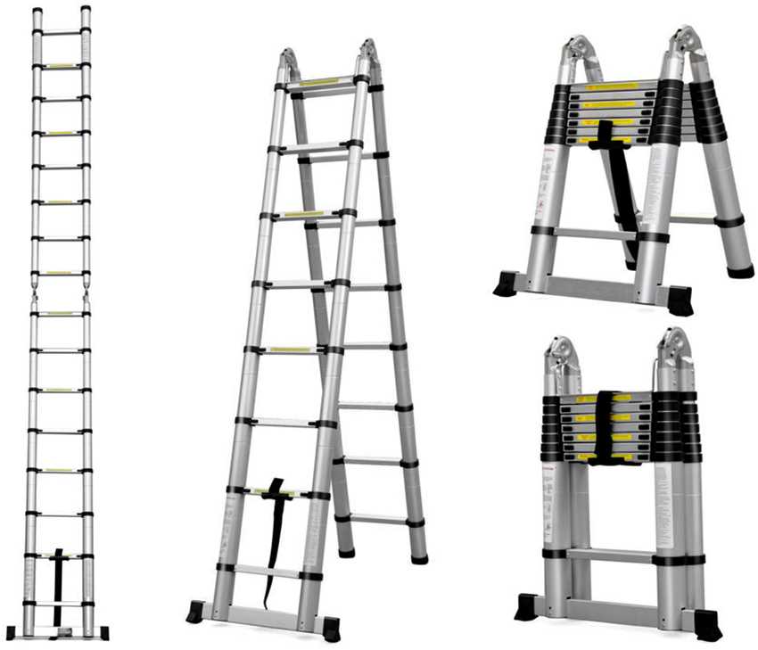 Stepladders Werk LC5416B are equipped with comfortable steps with a grooved surface