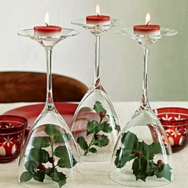 Candlesticks can be inverted wine glass