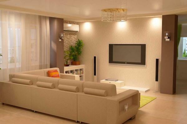 En la moderna sala de estar, sin duda un lugar para la zona de invitados, equipado con una barra o sillones