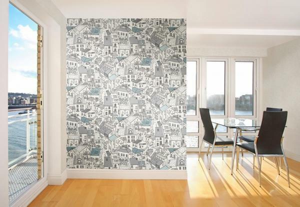 Vinyl wallpaper on a paper basis is environmentally friendly and safe for health