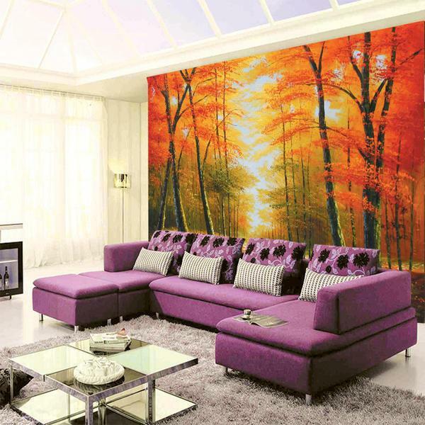 Okrasite sobo za goste v jeseni lahko tematskih slik imitacije listov in drugih okraskov