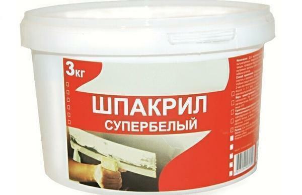 Fine-grained putty "Shpakril" is perfect for leveling the ceiling before whitewashing