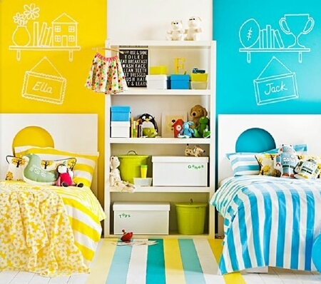 Child's room for children of different sexes