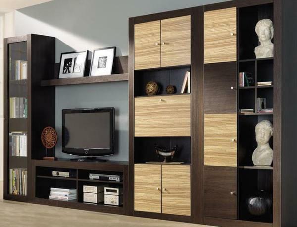 Modulinė sistema yra gera, nes kiekvienas baldas gali būti dedamas bet kokioje patalpoje, ir tuo pačiu metu bus palaikomas bendrą stilių kambaryje