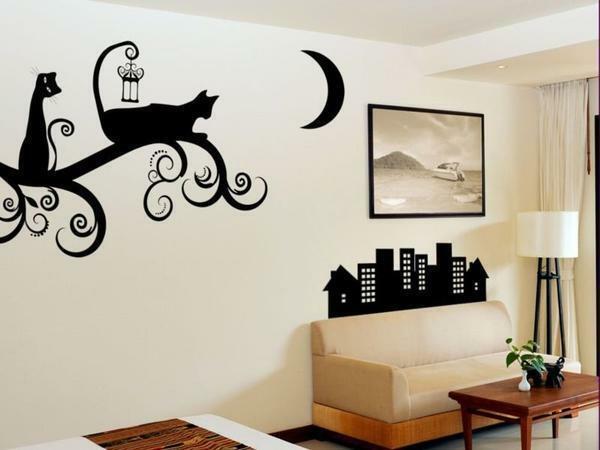 Using stencils, you can create a certain pattern exactly over the entire surface of the wall