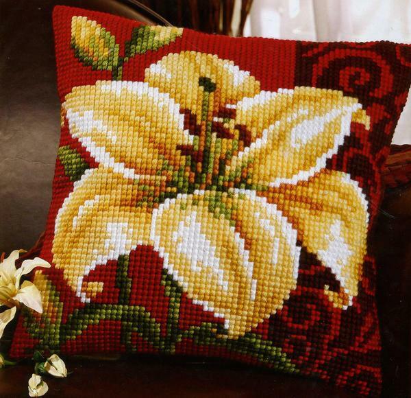 Woolen threads can embroider pillows, clothes, interior elements