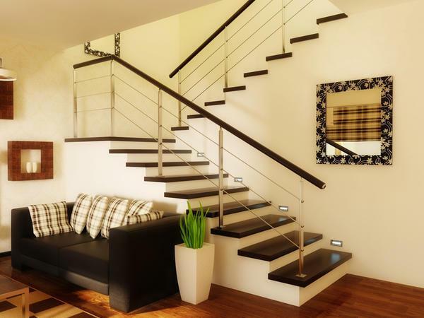 The easiest option for a home is a flight of stairs, made by own hands